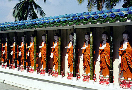 Statues in Kek Lok Si temple, Georgetown. Malaysia.
