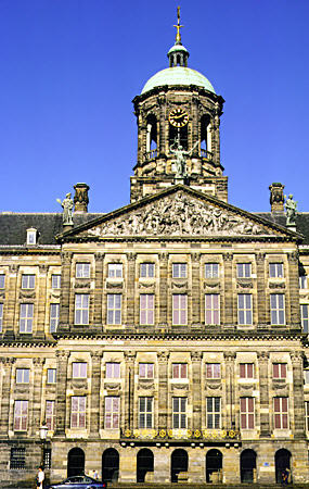 Royal Palace (1648) on Dam Square was originally City Hall. Amsterdam, Netherlands.