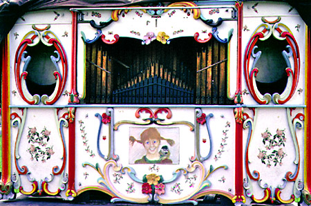 Decorated organ. Amsterdam, Netherlands.