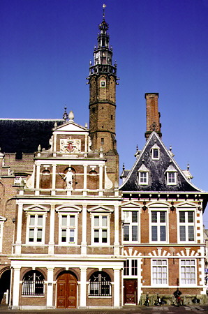 Haarlem City hall on Grote Markt. Haarlem, Netherlands.