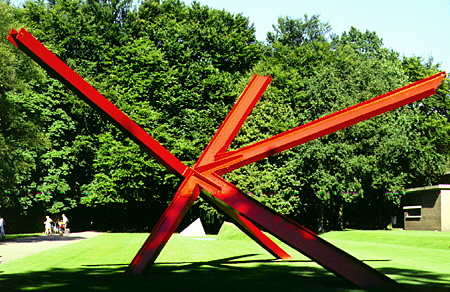 Kroller sculpture museum at Kröller-Müller Museum in De Hoge Veluwe National Park. Netherlands.