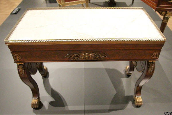 Empire dressing table (1808-10) by Carel Breytspraak, for palace bedroom of Louis Napoleon, King of Holland at Rijksmuseum. Amsterdam, NL.