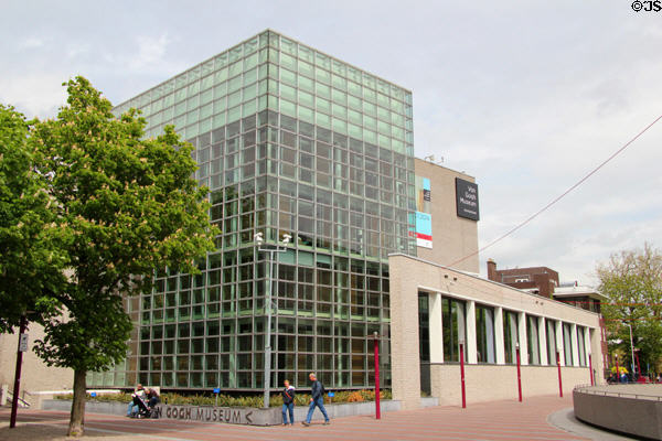 Van Gogh Museum main building (1963-73) on Museum Square. Amsterdam, NL. Architect: Gerrit Rietveld + Partners.