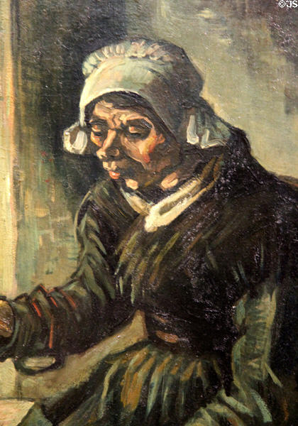 Detail of the potato eaters painting (1885) by Vincent van Gogh at Van Gogh Museum. Amsterdam, NL.