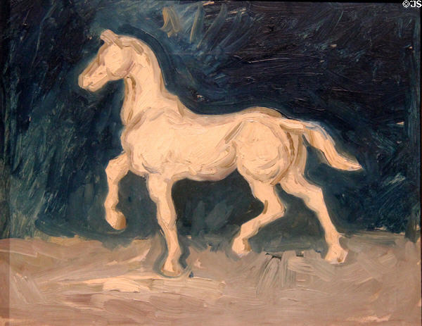 Horse painting (1886) by Vincent van Gogh at Van Gogh Museum. Amsterdam, NL.