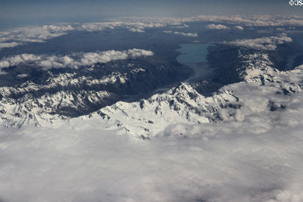 Aerial view of Mount Cook. New Zealand.
