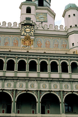 Renaissance City Hall facade c 1555, Poznan. Poland.