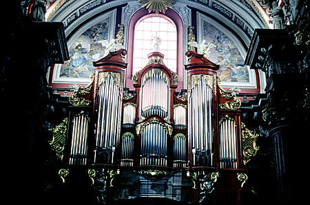 Baroque organ of St Stanislaw, Poznan. Poland.