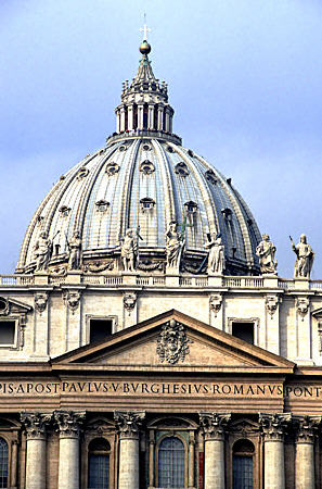 St Peter's dome in Vatican City.