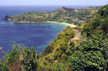 Englishman's Bay on the north coast of Tobago. Trinidad and Tobago.