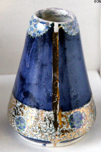 Earthenware vase (1915) by Elizabeth Amour at Museum of Edinburgh. Edinburgh, Scotland.