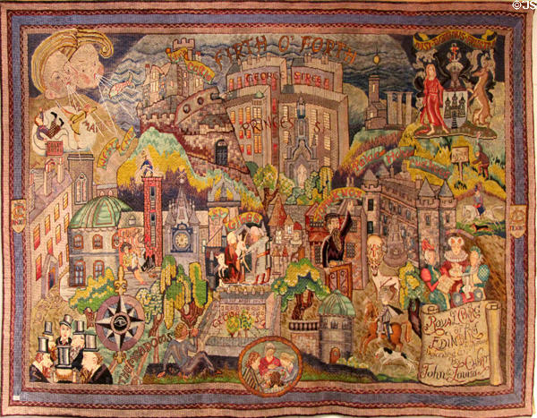Edinburgh Tapestry (c1938-9) by John R Chart, Louisa M. Chart & Katherine Chart at People's Story Museum. Edinburgh, Scotland.