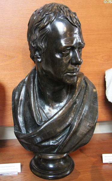 Sir Walter Scott bronze bust (19thC) by Sir Frances Chantry at Writers' Museum. Edinburgh, Scotland.