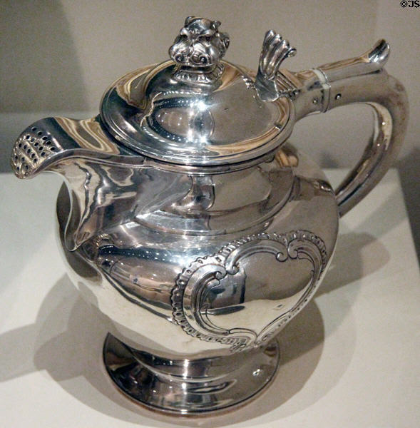 Silver jug (1835) at National Museum of Scotland. Edinburgh, Scotland.