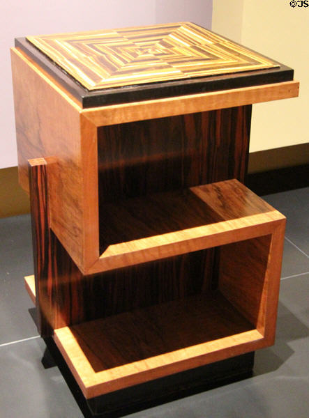 Multiwood table (1925-30) by Thomas Tait of London at National Museum of Scotland. Edinburgh, Scotland.