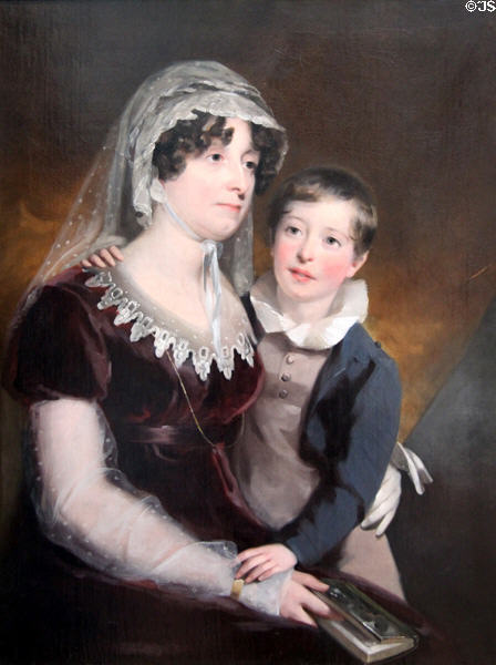 Carolina Oliphant, Lady Nairne with son William Murray Nairne portrait (1818) by Sir John Watson Gordon at National Portrait Gallery of Scotland. Edinburgh, Scotland.