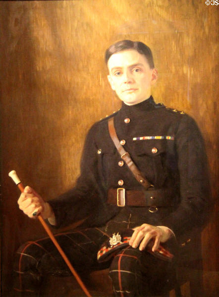 Charles Kenneth Scott-Moncrieff portrait (1914 & 18) by Edward Mercer at National Portrait Gallery of Scotland. Edinburgh, Scotland.