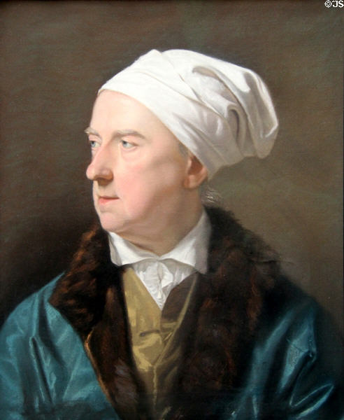Artist Gavin Hamilton portrait (c1788) by Archibald Skirving at National Portrait Gallery of Scotland. Edinburgh, Scotland.