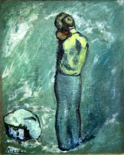 Mother & Child painting (1902) by Pablo Picasso at Scottish National Gallery of Modern Art & Dean Gallery. Edinburgh, Scotland.