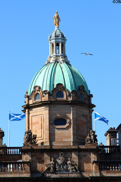 Dome of former Head Office of Bank of Scotland (1806). Edinburgh, Scotland.