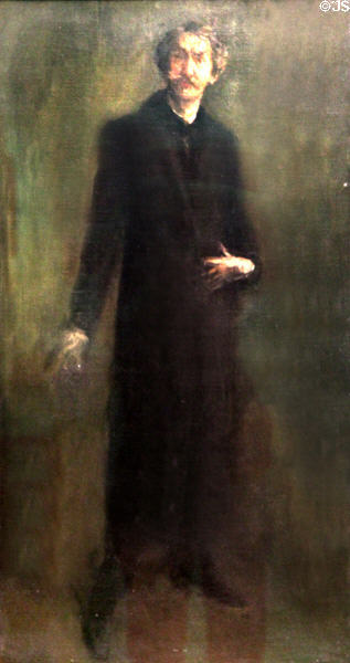 Brown & Gold Self-Portrait (c1895-1903) by James McNeill Whistler at Hunterian Art Gallery. Glasgow, Scotland.