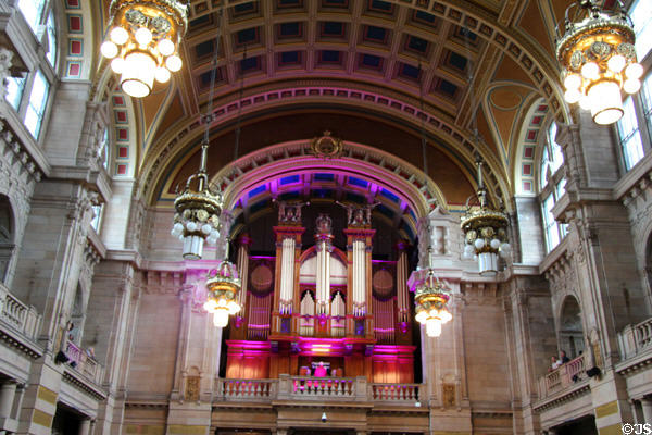Organ (1901) by Lewis & Co, of London in central hall at Kelvingrove Art Gallery. Glasgow, Scotland.