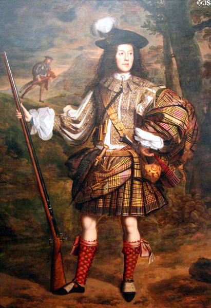 Lord Mungo Murray painting (1680s) by John Michael Wright at Kelvingrove Art Gallery. Glasgow, Scotland.