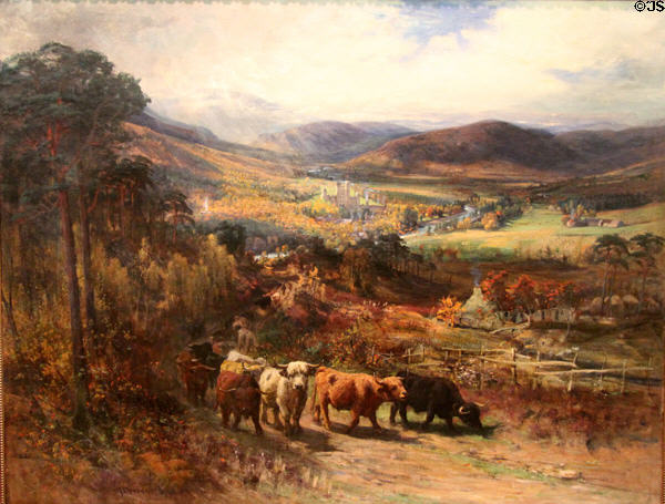 Balmoral, Autumn painting (1896) by Joseph Denovan Adam at Kelvingrove Art Gallery. Glasgow, Scotland.