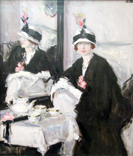 Reflections painting (c1915) by Francis Campbell Boileau Cadell of Scottish Colourists at Kelvingrove Art Gallery. Glasgow, Scotland.