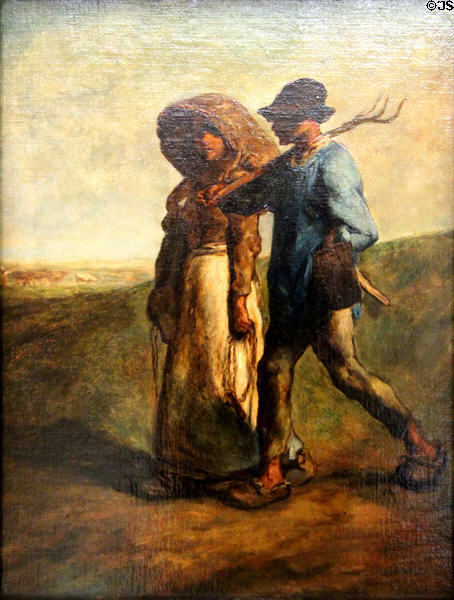 Going to Work painting (c1850-1) by Jean-François Millet at Kelvingrove Art Gallery. Glasgow, Scotland.