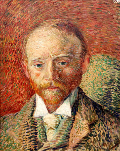 Alexander Reid, Glasgow art dealer portrait (1887) by Vincent van Gogh at Kelvingrove Art Gallery. Glasgow, Scotland.