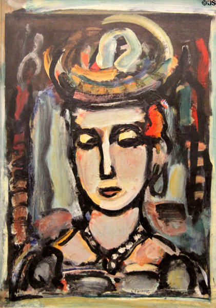 Circus Girl painting (1939) by Georges Rouault at Kelvingrove Art Gallery. Glasgow, Scotland.