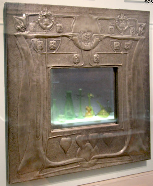 Honesty mirror (c1896) by Frances Macdonald in Glasgow style at Kelvingrove Art Gallery. Glasgow, Scotland.