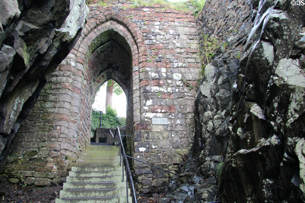Portcullis Arch (14thC) at Dumbarton Castle. Glasgow, Scotland.