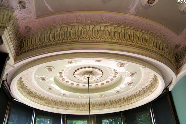 Ceiling decoration in parlor at Holmwood. Glasgow, Scotland.