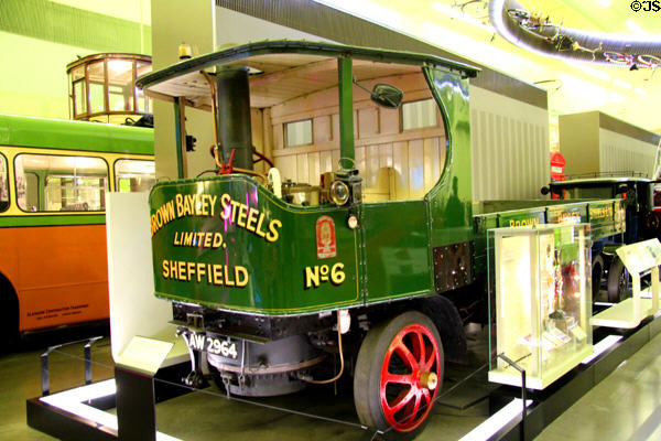 Sentinel steam lorry (1916) at Riverside Museum. Glasgow, Scotland.