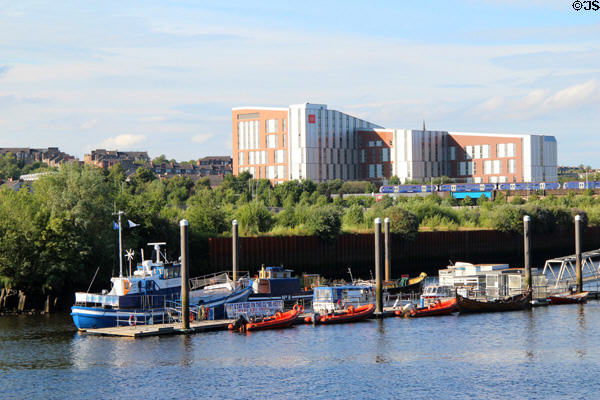 Kelvin Harbour docks near Riverside Museum. Glasgow, Scotland.
