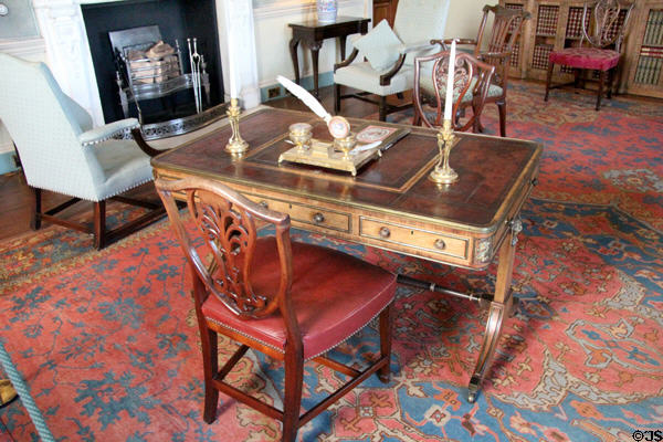 Rosewood table (1820s) by John McLean & Sons in Blue drawing room at Culzean Castle. Maybole, Scotland.