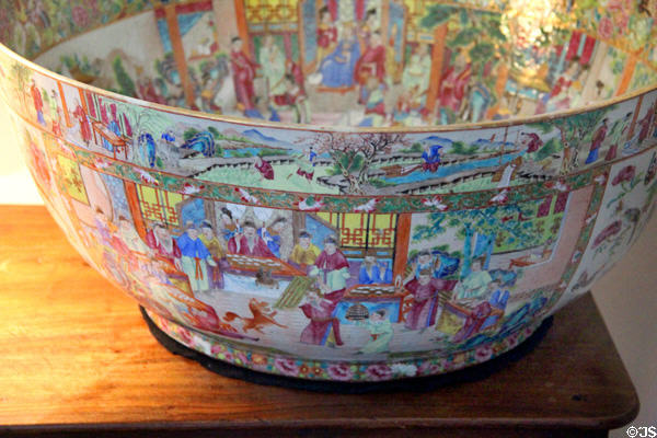 Chinese export porcelain punchbowl at Culzean Castle. Maybole, Scotland.