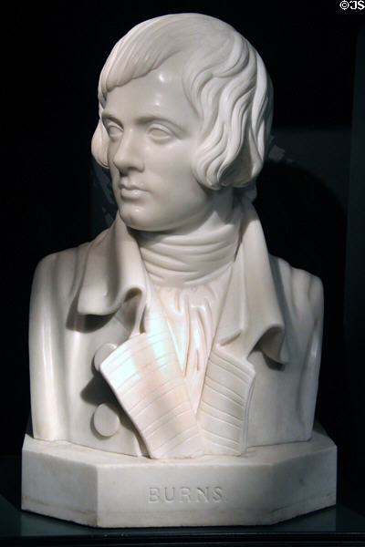 Copy of Robert Burns bust (1885) by Sir John Steell at Robert Burns Birthplace Museum. Alloway, Scotland.