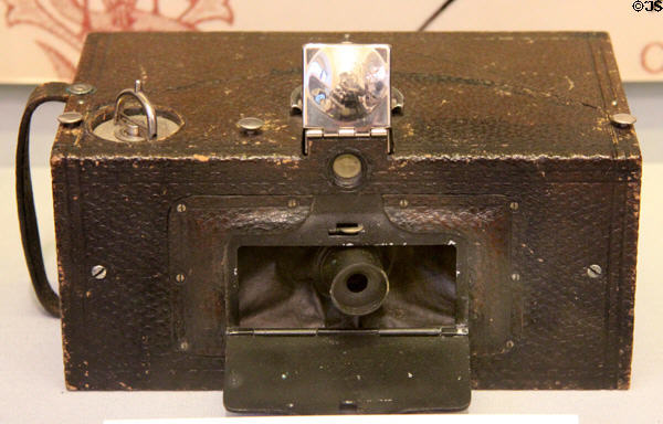 Panoram Kodak Camera (1900-26) with lens which swung to cover 112 degrees used by Carnegie at Andrew Carnegie Birthplace Museum. Dunfermline, Scotland.
