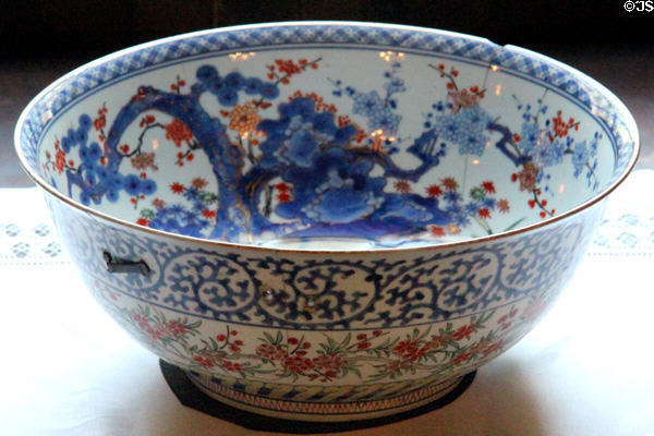 Decorative Chinese bowl at Newhailes. Musselburgh, Scotland.