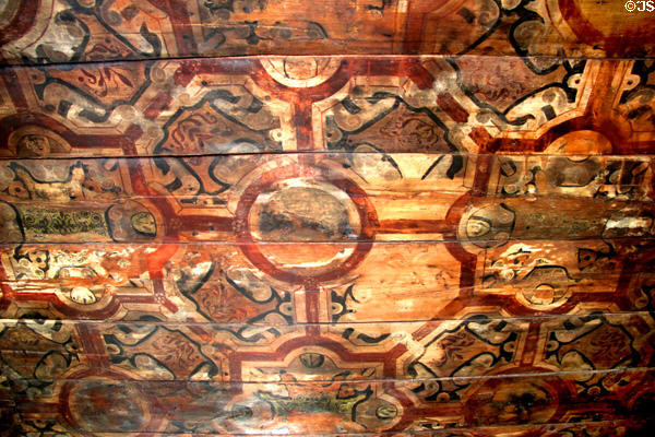 Painted ceiling in North building at Culross Palace. Culross, Scotland.