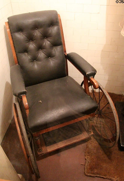 Lady Miller's wheeled bath chair at Manderston House. Duns, Scotland.