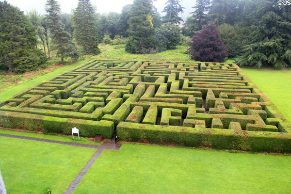 Maze at Traquair House. Scotland.