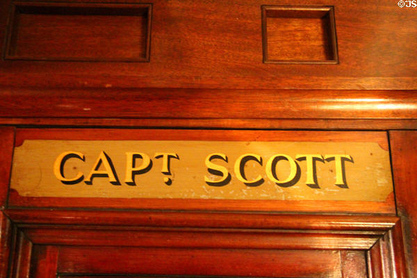 Capt. Scott's quarters aboard RRS Discovery. Dundee, Scotland.