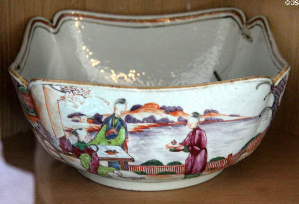 Chinese import bowl at Kellie Castle. Pittenweem, Scotland.