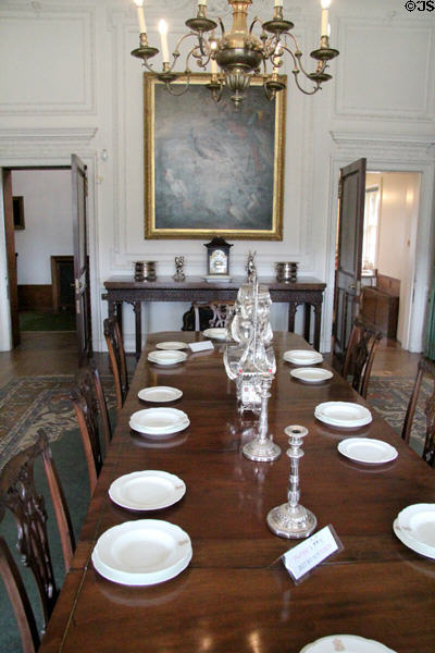 Imperial extending dining table (c1805-10) by Robert Gillow of Lancaster at Hill of Tarvit Mansion. Cupar, Scotland.