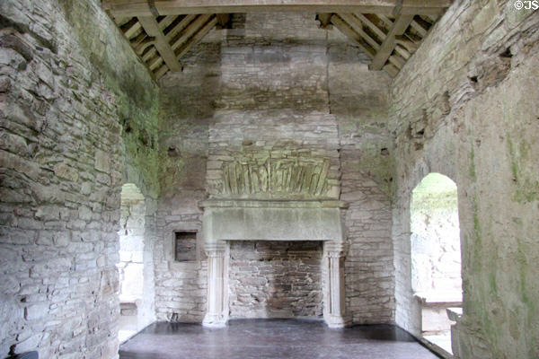Fireplace at Huntingtower Castle. Perth, Scotland.