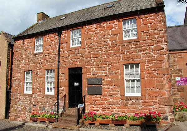 Robert Burns House (24 Burns St.) (Robert resided 1793-6 till his death on July 21) (Jean, his wife, continued until her death in 1834). Dumfries, Scotland.